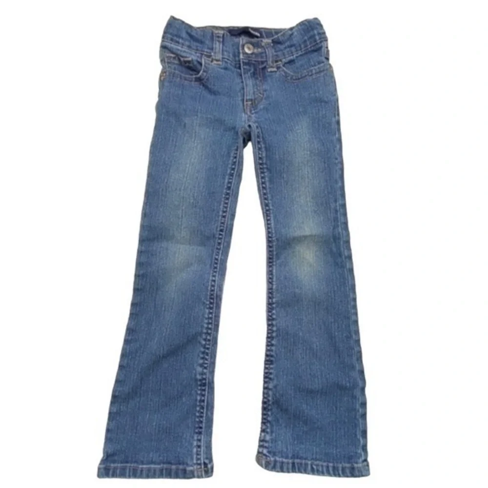Basic Edition Girls Jeans Size 5 Bootcut Blue Denim Jeans